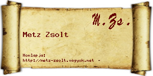 Metz Zsolt névjegykártya
