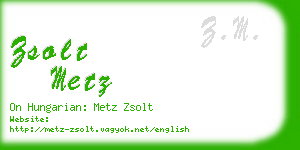 zsolt metz business card